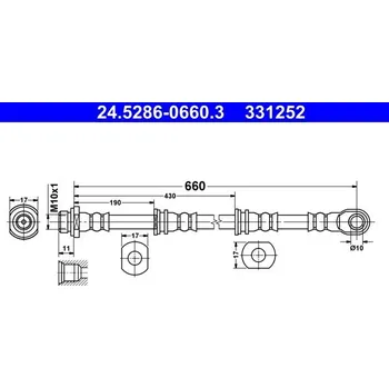 Brzdová hadice Brzdová hadice ATE 24.5286-0660.3