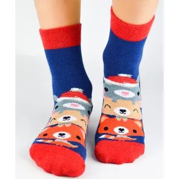 NOVITI SB060-U-05 Skarpety bawełna XMAS Misie 31/34