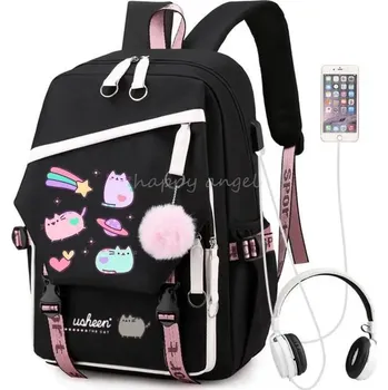 Školní batoh Dívčí školní batoh s USB portem - 05