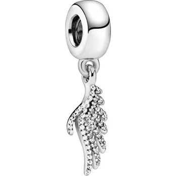 Přívěsek Stříbrný přívěsek korálek na náramek andělské křídlo