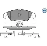Sada brzdových destiček, kotoučová brzda MEYLE 025 222 5219/PD
