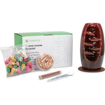 Aroma difuzér Keramický kadidlo "WATERFALL" Barva: Červená