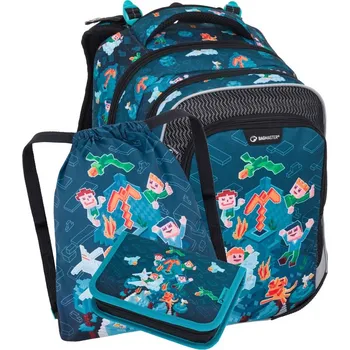 Set školních potřeb Malý set Bagmaster LUMI 24 E modrý