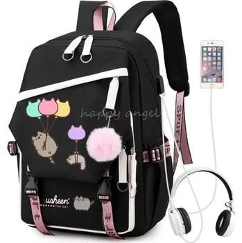 Školní batoh Dívčí školní batoh s USB portem - 07