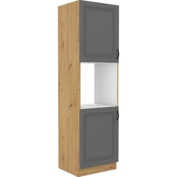 Kuchyňská linka Stolarz-Lempert Kuchyňská skříňka Stilo DustGRAR - 60 DP-210 2F sloupek se zabudovanou troubou, dvířka, Dust Grey + Artisan