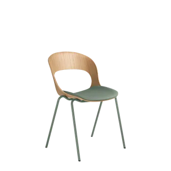 Židle LOTUS-LT-02-H-N12 (čalouněný sedák, podnož šalvějově zelená PANTONE 17-6212 TCX)