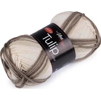 Příze Pletací příze Tulip color 100 g, barva 12 (5216) šedá