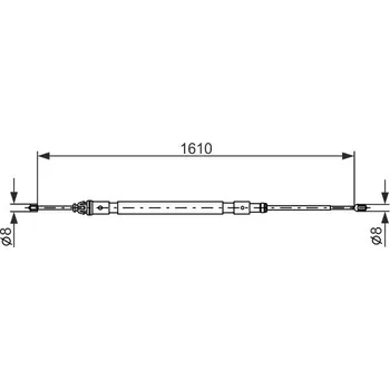 Brzdový systém Tažné lanko, parkovací brzda BOSCH 1 987 477 238