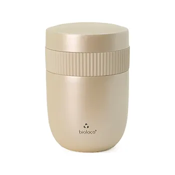 Svačinový box Dvoudílná perleťová nádoba na oběd z nerezové oceli 420 ml + 200 ml - Chic-Mic