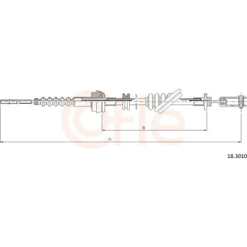 Spojkové lanko Tažné lanko, ovládání spojky COFLE 18.3010