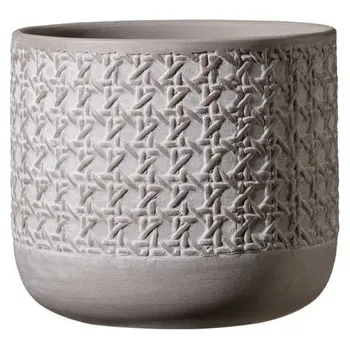 Květináč Keramický květináč Vienna 17 cm hedvábně šedý