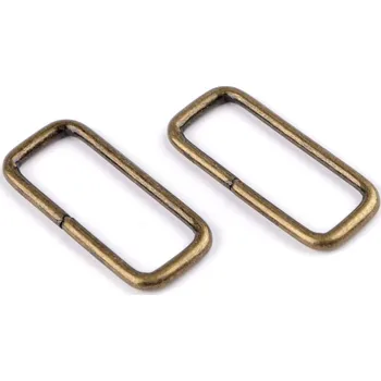 Průvlek / vsuvka šíře 25 mm, barva 3 (25x10 mm) staromosaz