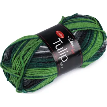 Příze Pletací příze Tulip color 100 g, barva 10 (5212) zelená tmavá