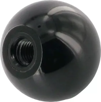 Stavební výplň Plastová koule se závitem M8, 25 mm, černá