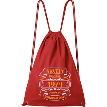 Městský batoh DOBRÝ TRIKO Bavlněný batoh Skvělý ročník 1974 Barva: Červená