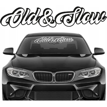 Samolepicí dekorace na vozidlo Samolepka na auto čelní sklo BLENDA Pruh Přední OLD&SLOW Tuning 60x12 BARVY