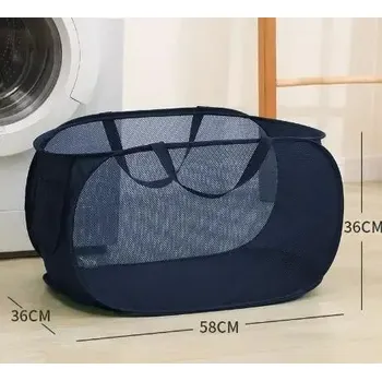 Koš na prádlo Skládací koš na prádlo s přenosným designem | skládací box - Námořnická modř