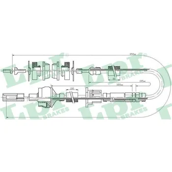 Spojkové lanko Tažné lanko, ovládání spojky LPR C0173C
