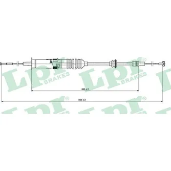 Spojkové lanko Tažné lanko, ovládání spojky LPR C0222C