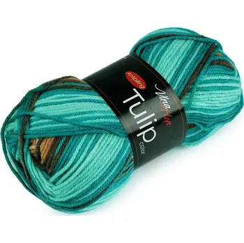 Příze Pletací příze Tulip color 100 g, barva 13 (5215) tyrkysová