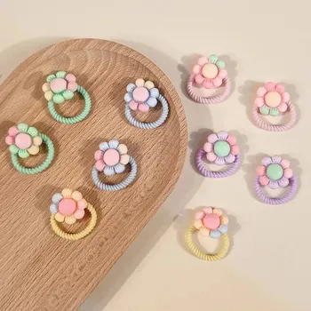 Hravé gumičky do vlasů pro děti | vlasové doplňky 10 ks - slunce květinové