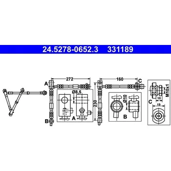 Brzdová hadice Brzdová hadice ATE 24.5278-0652.3