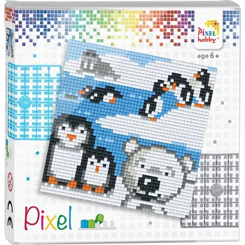 kreativní sada PixelHOBBY Pixel set 4 desky - tučňáci