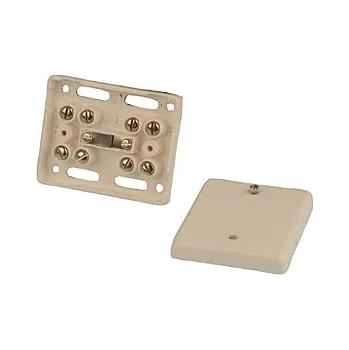 Nízká plastová propojovací krabice s 8 + 1 svorkou