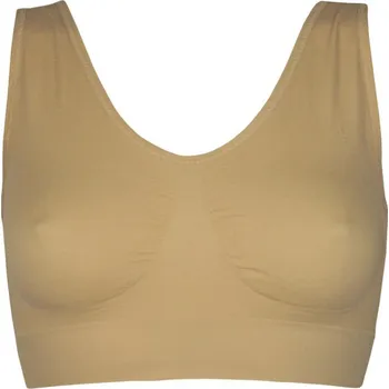 Podprsenka Sporty bezešvá podprsenka M tmavě béžová