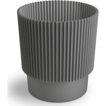 Obal na květináč Plastový obal na květiny Elsa 130, tmavý popel