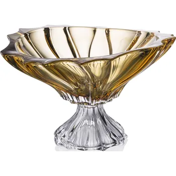 Aurum Plantica velká mísa na noze 33 cm Amber