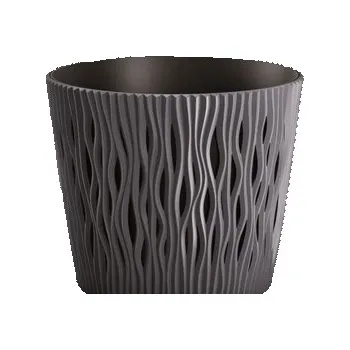 Květináč Květináč Sandy Round 15,8 cm, antracit