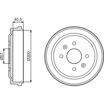 Brzdový buben Brzdový buben BOSCH 0 986 477 225