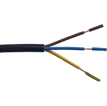 Video kabel TEKABEN Kabel pryžový stavební černý H05RR-F 3x 1,5 mm2, 10 m
