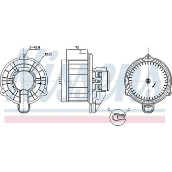 Vnitřní ventilátor NISSENS 87569