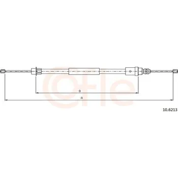 Brzdový systém Tažné lanko, parkovací brzda COFLE 92.10.6213