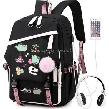 Školní batoh Dívčí školní batoh s USB portem - 09