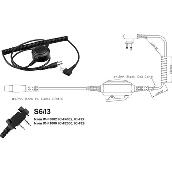 Vysílačka Velké PTT tlačítko, konektor XLR (5 pin) pro vysílačky IC-F3002/IC-F4002/IC-F1000/IC-F2000