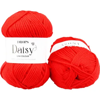 Příze Drops Daisy uni 20 červená