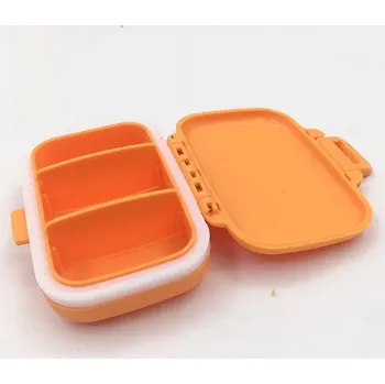 Lékovka Krabička na léky týdenní | dávkovač léků, cestovní lékárnička - Oranžová