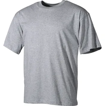 Pánské oblečení MFH Tričko US s krátkým rukávem, šedé Velikost: XL