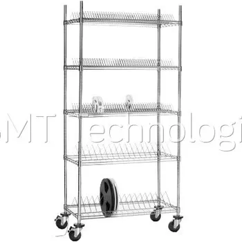 ESD SMT drátěný regálový vozík, 2 samostatné police, 3 dvojité p - 100104001721