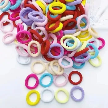 Elastické dětské gumičky do vlasů | Dětské doplňky 100 ks - Duha