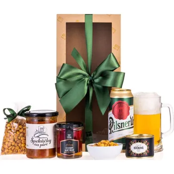 Dárkový potravinový koš Dárkový box Česká bašta pikantní
