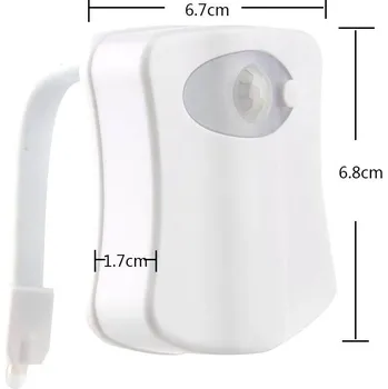 Toaleta pro kočku LED světlo do WC | svítící toaleta - 8 barev