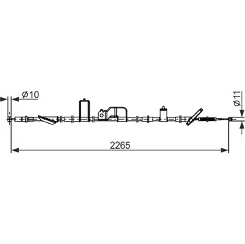 Lanko parkovací brzdy Tažné lanko, parkovací brzda BOSCH 1 987 482 918