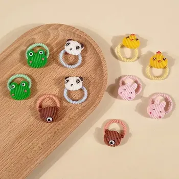 Hravé gumičky do vlasů pro děti | vlasové doplňky 10 ks - žabí panda