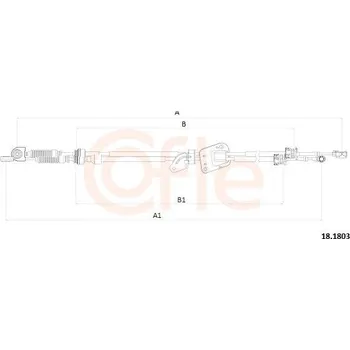 Tažné lanko, ruční převodovka COFLE 18.1803