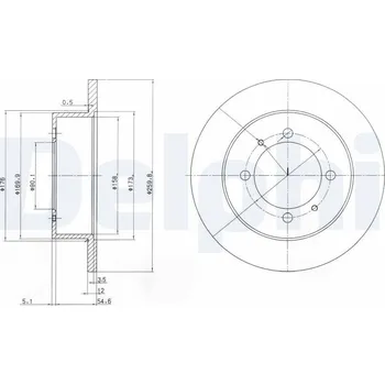 Brzdový kotouč Brzdový kotouč DELPHI BG3609