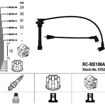Zapalovací kabel Sada kabelů pro zapalování NGK 5762